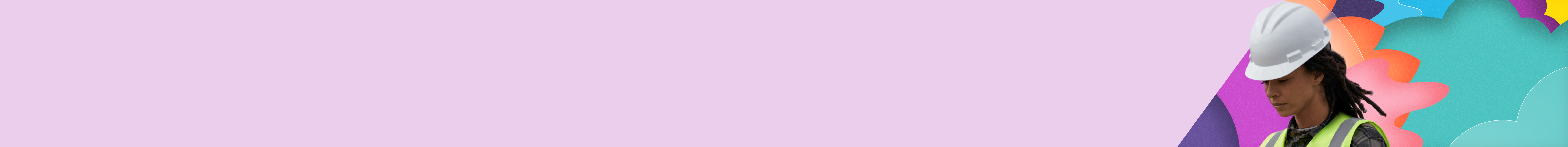 Photo of Microsoft employee with colorful background