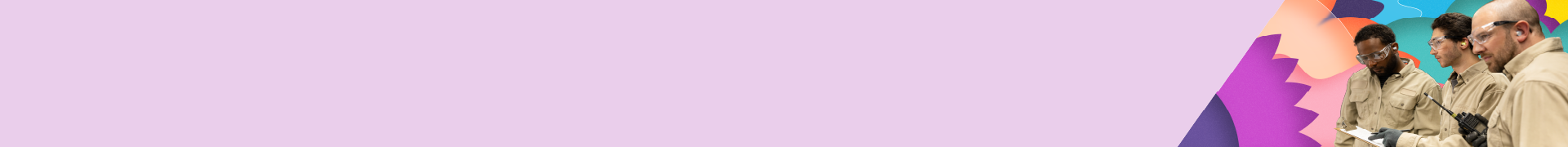 Photo of datacenter employees with colorful background