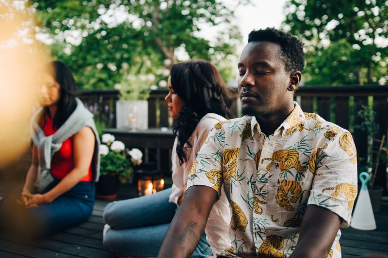 Phto of people doing Yoga